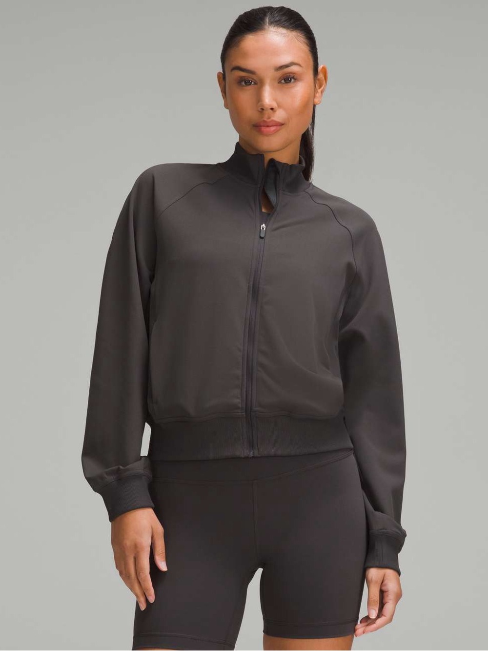 Lululemon Wunder Train Track Jacket Twill Graphite Gray Size 2